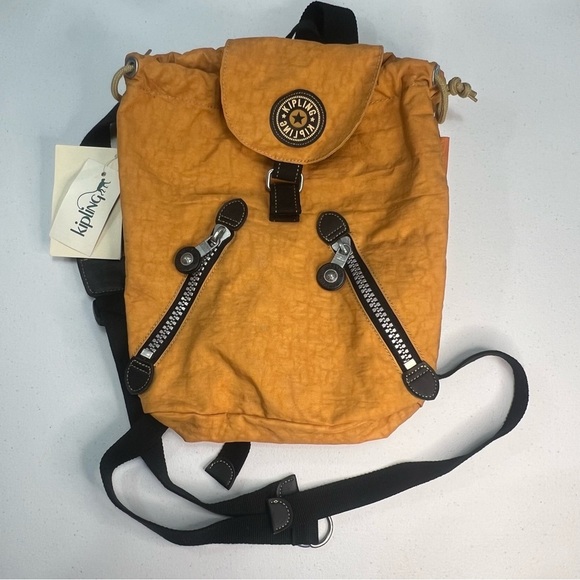 Kipling Handbags - Kipling When Mini Backpack DBL Yellow Orange NWT Cinch School Travel Academia